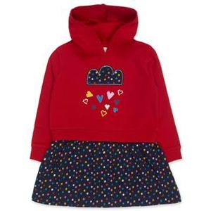 Tuc Tuc Jurk van pluche en gebreid voor meisjes, rood, collectie Road to Adventure, Rood, 6 Maanden