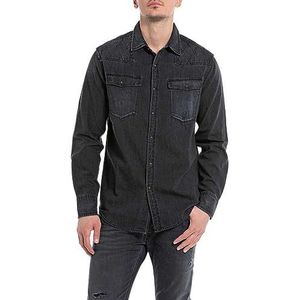 Replay Jeanshemd voor heren, 099 Black Delavè, S