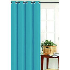 Homemaison gordijn, eenkleurig, polyester, 180 x 135 cm, turquoise