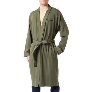 BOSS Badjas kimono van zacht katoen-jersey, Dark Green306, M