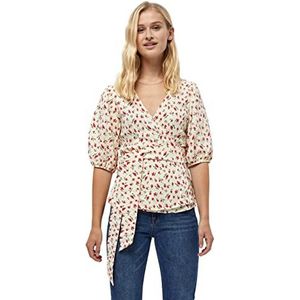 Peppercorn Valerie Wrap Blouse voor dames, Gardenia Pr, L