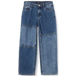 NAME IT Nlfizzapadge DNM Hw Straight Pant Jeans voor meisjes, donkerblauw (dark blue denim), 134 cm