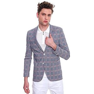 Bonamaison Men's TRMRVN100396 Business Casual Blazer, Navy Blue, 50