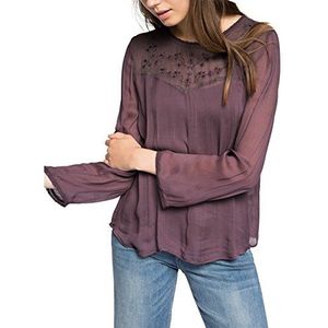 edc by ESPRIT dames regular fit blouse met borduurwerk