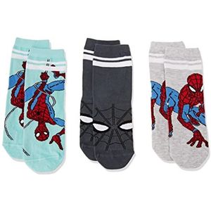 Bestseller A/S Jongens NMMARN Spiderman 5 PK MAR sokken, Tibetaanse Stone/Pack: 5p 2xTibetaan+2xligt Grey Mel+Stormy, 19/21, Tibetaanse steen/verpakking: 5p 2xTibetaan+2xligt grey mel+stormy