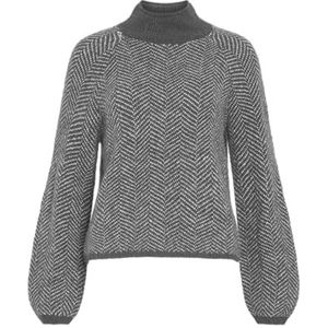 Vila - Lory - Gebreide Top - Hoge Hals - Lange Mouwen - Normale Pasvorm