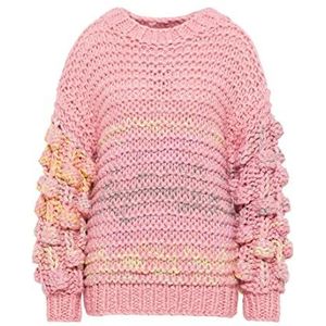 hoona Dames gebreide trui 12419412-HO03, roze meerkleurig, M/L, Roze, meerkleurig., M/L