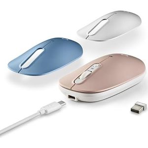 Muis - Draadloos oplaadbaar met ergonomisch design, USB-aansluiting, compatibel met meerdere systemen, optisch, efficiënte prestaties en duurzame materialen