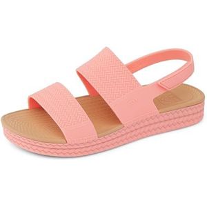 REEF Water Vista Womens Platform Sandal, Water Friendly, Adjustable Strap, Burnt Coral, 9