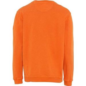 camel active Sweatshirt voor heren van katoen, oranje, XXL