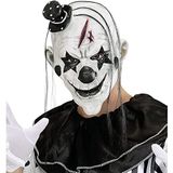 Killer-clownmasker met haar en mini-hoed