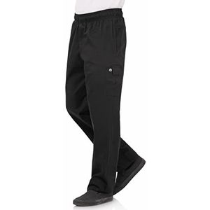 Chef Works B222-M Slim Fit cargobroek, medium, zwart