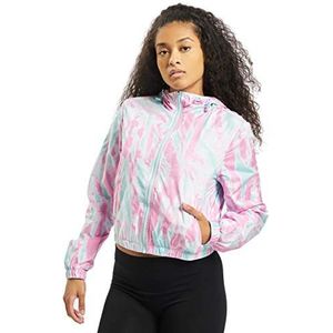 Urban Classics Dames Tie Dye Windbreaker Jacket, aquablue/roze., XL