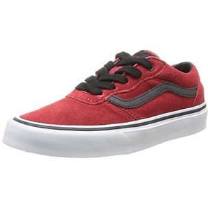 Vans Milton Suede, Low-Top Sneakers voor uniseks, Rode Rouge Chili Peper Zwart, 33 EU