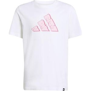 adidas Uniseks-Kind GRAFFITI GRAPHIC T-SHIRT JUNIOR, white, 9-10 Years