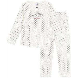 Petit Bateau - Pyjama - Gestippeld - Katoen - Marshmallow/avond - 3 Jaren