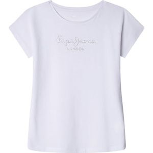 Pepe Jeans NURIA N T-shirt voor meisjes, wit (wit), 16, wit(wit), 16 jaar