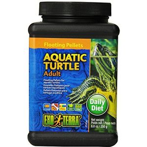 Exo Terra Aquatic Turtle, drijvende pellets voor volwassen waterschildpadden, 250 g