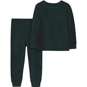CM-Kid, Pajama Kinderpyjamaset, donkergroen, 5 jaar, uniseks, kinderen, Donker Groen, 5-6 Jaar