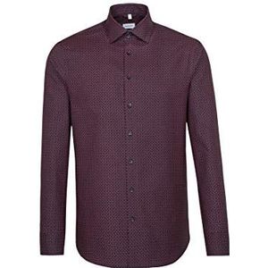 Seidensticker Gedrukt overhemd met kentkraag en hoog draagcomfort - Shaped Fit - Lange mouwen - Paisley Businesshemd