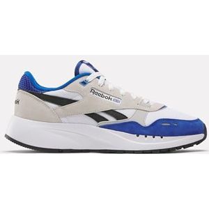 Reebok Unisex Classic Leather 2400 Sneaker, wit/grenzeloos blauw/zwart, 5.5 UK, Wit Grenzeloos Blauw Zwart, 38.5 EU