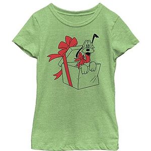 Disney Pluto Present Fill T-shirt voor meisjes, Groen Apple, S