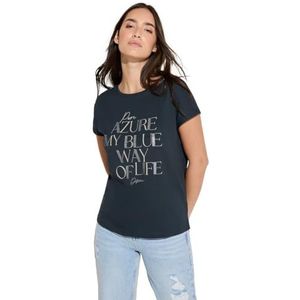 T-shirt met glitterwoorden, Cool Vintage Groen, 38