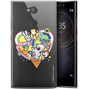 Beschermhoes voor Sony Xperia L2, 5,7 inch, zeer dun, motief: Peace and Love