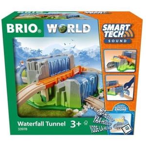 BRIO World 33978 Smart Tech Sound Wasserfall-Tunnel - Interaktive Ergänzung für die BRIO Holzeisenbahn - Empfohlen ab 3 Jahren