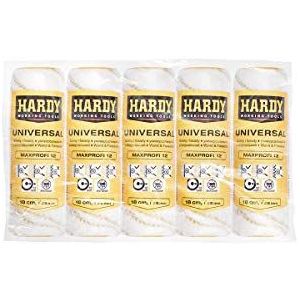 HARDY WORKING TOOLS 5 x verfroller, 25 cm, poolhoogte 12 mm, diameter 48 mm, verfrol, verfroller, geel-wit