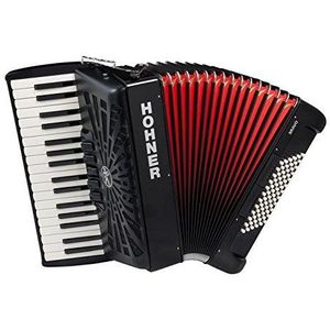 Hohner Bravo Line Facelift III chromatisch piano-accordeon met tas 72 bas. zwart