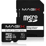 Magix MicroSD-kaart EVO-serie Class10 V10 + SD-adapter, leessnelheid tot 80 MB/s (16GB)