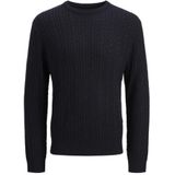 JACK & JONES - Trui - Blauw - Wol - Ronde Hals - Lange Mouwen