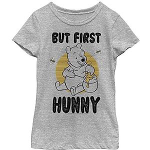 Disney Winnie The Poeh T-shirt voor meisjes, First Hunny, Athletic Heather, XS