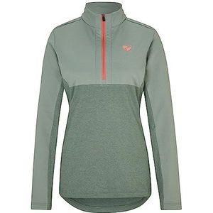 Ziener Dames JAPRA Skitrui, Skirolli, Functioneel Shirt | Warm, Elastisch, PFC-vrij, Green Mud. Gray Seal, 44