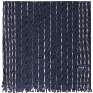Hackett London Scrf sjaal met krijtstreep voor heren, Blauw (zwart/grijs), One Size