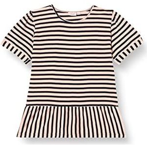 Noa Noa miniature Mini Org Striped Jersey T-shirt voor meisjes, Art Roze, 3 Jaar