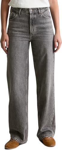 Marc O'Polo DENIM - Wijde Jeans - Medium Grey - Van Bio-katoen Zonder Stretch - Hoge Taille