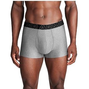 Under Armour Heren Multi-Pack Performance Tech Boxerjock Brief, 3"" binnenbeenlengte, de hele dag comfort en zacht, Steel Heather - Core 3-pack, L