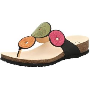 Think! Julia Duurzame teenslippers voor dames, 0010 zwart combi, 38 EU