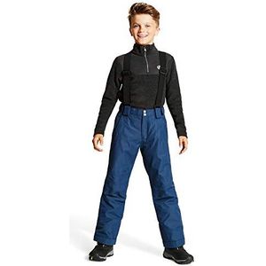 Dare2B Kid's Motive Pant Waterdicht en Ademend High Loft Geïsoleerde Ski- en Snowboard Salopette Broek met Geïntegreerde Sneeuwkousen en Reflecterend Detail Admiraal Blauw, 5-6