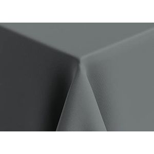 Venilia Tafelkleed effen grijs, tafellaken, tafeldecoratie, strijkvrij, van polyester, rechthoekig, 1,5 x 3m, 59538