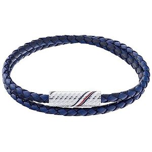 Tommy Hilfiger Sieraden Heren Lederen Touw armband Marineblauw - 2790470, Eén maat, Leer, Geen edelsteen