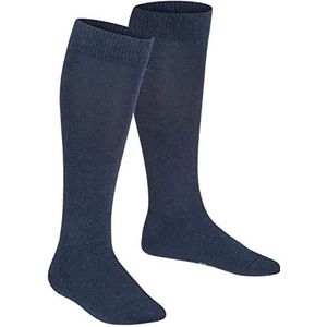 FALKE Uniseks-kind Kniekousen Family K KH Duurzaam Katoen Lang eenkleurig 1 Paar, Blauw (Navy Blue Melange 6490) nieuw - milieuvriendelijk, 23-26