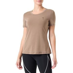 Champion Athletic Club W Quick-Dry Poly-Tencel Crewneck T-shirt, moddergrijs, XL dames SS24, modder grijs, XL