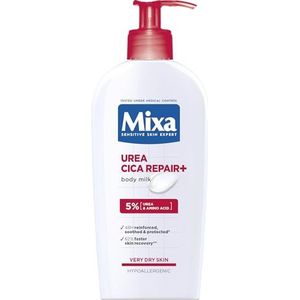 Mixa Body Milk voor zeer droge en gebarsten huid, regenererende bodylotion tegen jeuk, met ureum en panthenol, Urea Cica Repair +, 400 ml