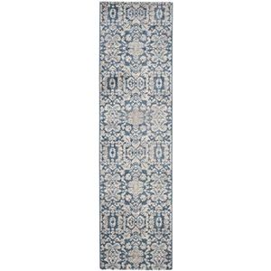 Safavieh Modern Chic tapijt, SOF381, geweven polypropyleen lopers, blauw / beige, 62 x 240 cm