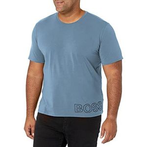BOSS Mens Identity Crewneck Lounge T-Shirt T Shirt, Bering Sea Blue, Small US