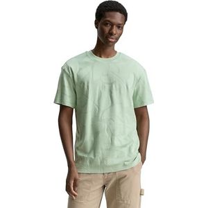 TOM TAILOR Denim T-shirt voor heren, 38074 - Fresh Mint Green Jacquard, M