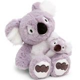 Knuffel koala Barry 30cm met koala baby 10cm grijs - Zacht pluche speelgoed, een schattig knuffeldier voor kinderen en volwassenen. Perfect om mee te knuffelen en een geweldig cadeau-idee
